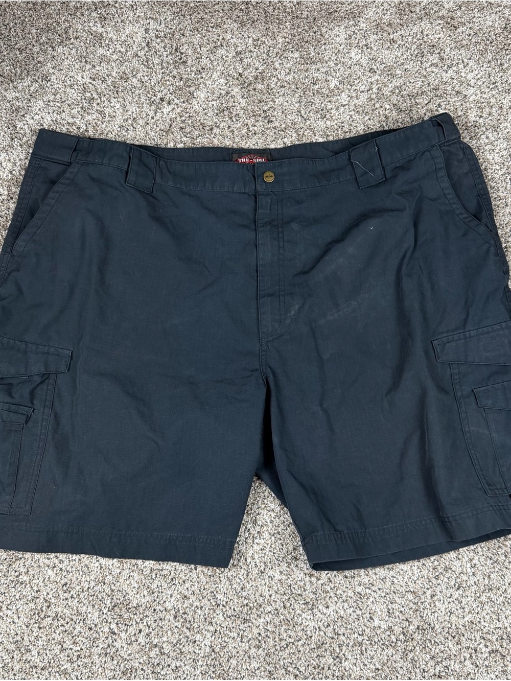 Sz 50 Men's Tru-Spec Cargo Shorts in Black - Classic Utility Style